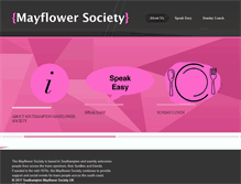 Tablet Screenshot of mayflowersociety.org.uk